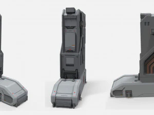 Sci-fi architecture kitbash 10 3D Model