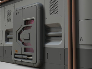 Sci fi door 5 3D मॉडल