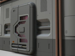 Sci fi door 5 3D Model
