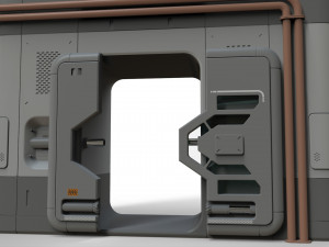 Sci fi door 5 3D मॉडल