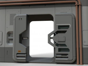 Sci fi door 5 3D Model