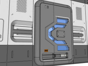 Sci fi door 5 3D Model