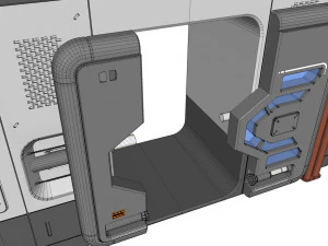 Sci fi door 5 3D Model