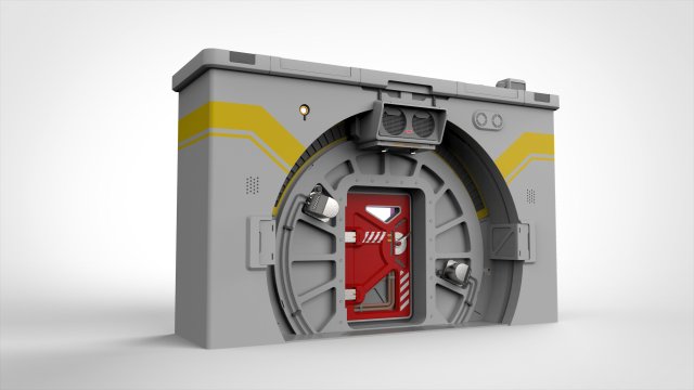 Sci fi door 7 3D Модель .c4d .max .obj .3ds .fbx .stl .blend 