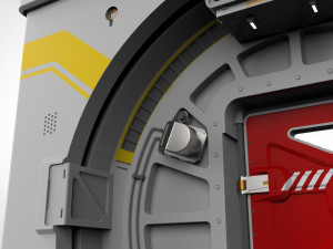 Sci fi door 7 3D Модель