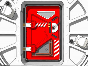 Sci fi door 7 3D Модель