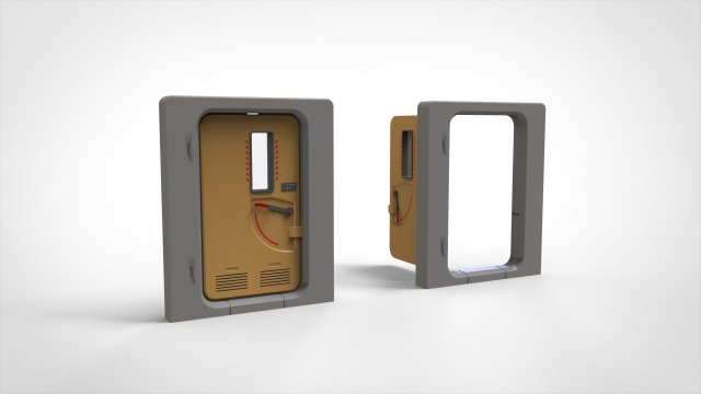 Sci fi door 9 3D मॉडल .c4d .max .obj .3ds .fbx .stl .blend 