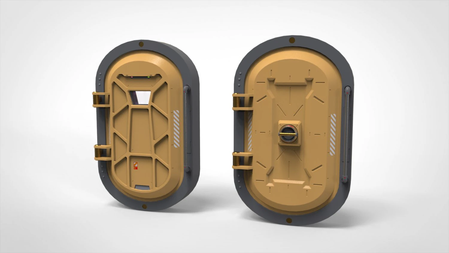 Sci fi door 24 3D Model .c4d .max .obj .3ds .fbx .stl .blend 