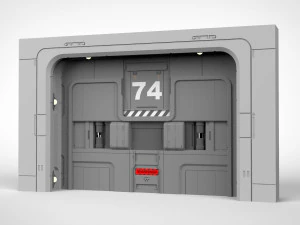 Sci-fi door collection 2 3D Model