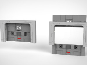 Sci-fi door collection 2 3D मॉडल