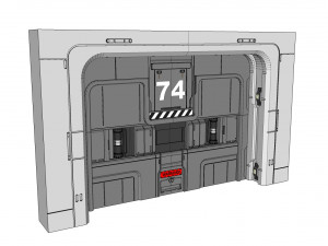 Sci-fi door collection 2 3D मॉडल