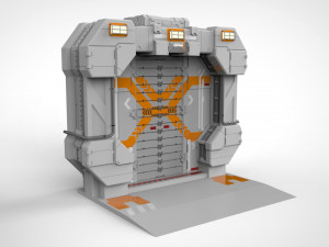 Sci fi door 10 3D Model