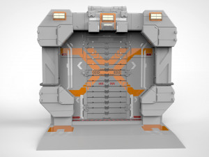 Sci fi door 10 3D मॉडल