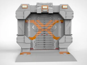 Sci fi door 10 3D Model