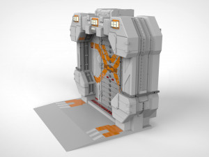Sci fi door 10 3D मॉडल