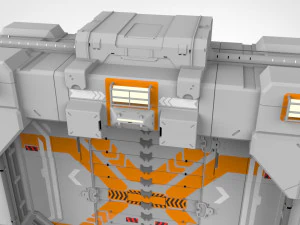 Sci fi door 10 3D Model