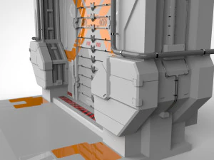 Sci fi door 10 3D Model