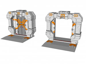 Sci fi door 10 3D Model
