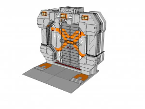 Sci fi door 10 3D Model