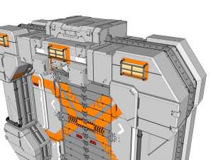 Sci fi door 10 3D Model