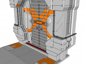 Sci fi door 10 3D Model