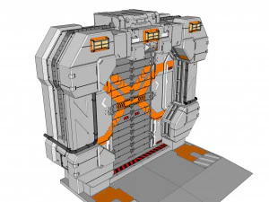 Sci fi door 10 3D Model