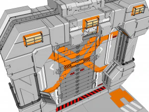Sci fi door 10 3D Model