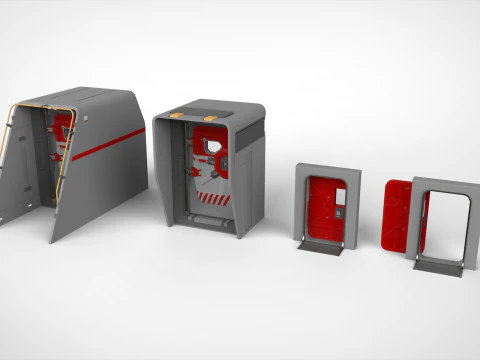 Двері наукової фантастики 12 3D Модель