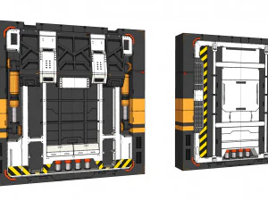 Sci fi door 13 3D Model