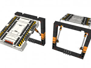 Sci fi door 13 3D Model