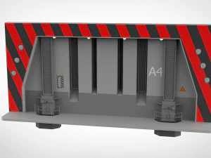 Sci-fi antinuclear gates 3D Model