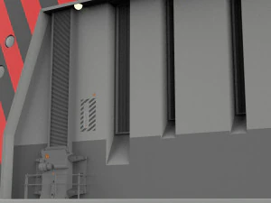 Sci-fi antinuclear gates 3D Model