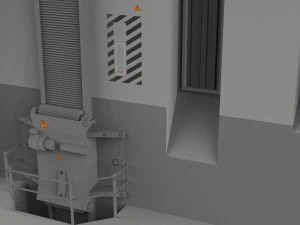 Sci-fi antinuclear gates 3D Model