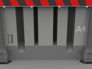 Sci-fi antinuclear gates 3D Model