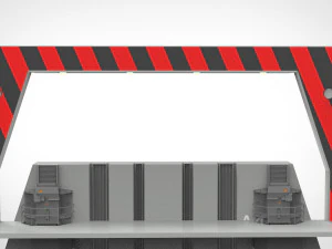 Sci-fi antinuclear gates 3D Model