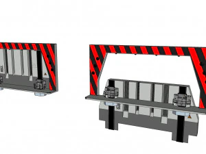 Sci-fi antinuclear gates 3D Model
