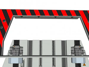 Sci-fi antinuclear gates 3D Model