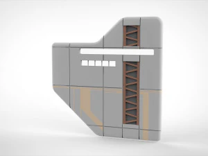 Sci-fi architecture elements collection 6 3D Model