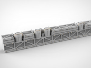 Sci-fi architecture elements collection 6 3D-Modell