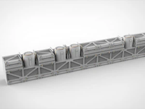 Sci-fi architecture elements collection 6 3D Model