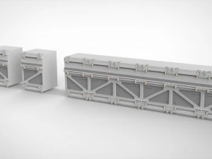 Sci-fi architecture elements collection 6 3D Model