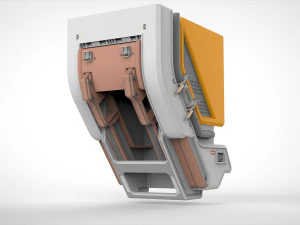 Sci-fi architecture elements collection 6 3D Model