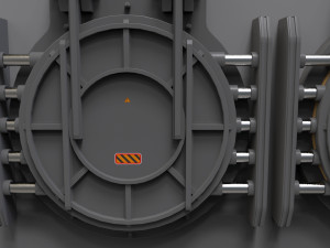 Sci fi hatch 2 3Dモデル