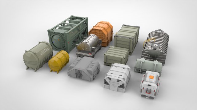 Sci fi container 1 3D मॉडल .c4d .max .obj .3ds .fbx .stl .blend 