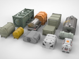 Sci fi container 1 3D Model