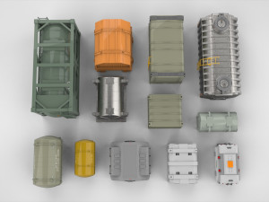 Sci fi container 1 3D मॉडल