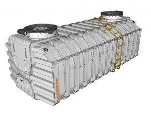 Sci fi container 1 3D Model