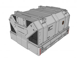 Sci fi container 1 3D मॉडल
