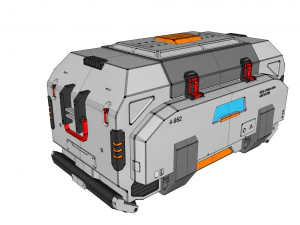 Sci fi container 1 3D Model