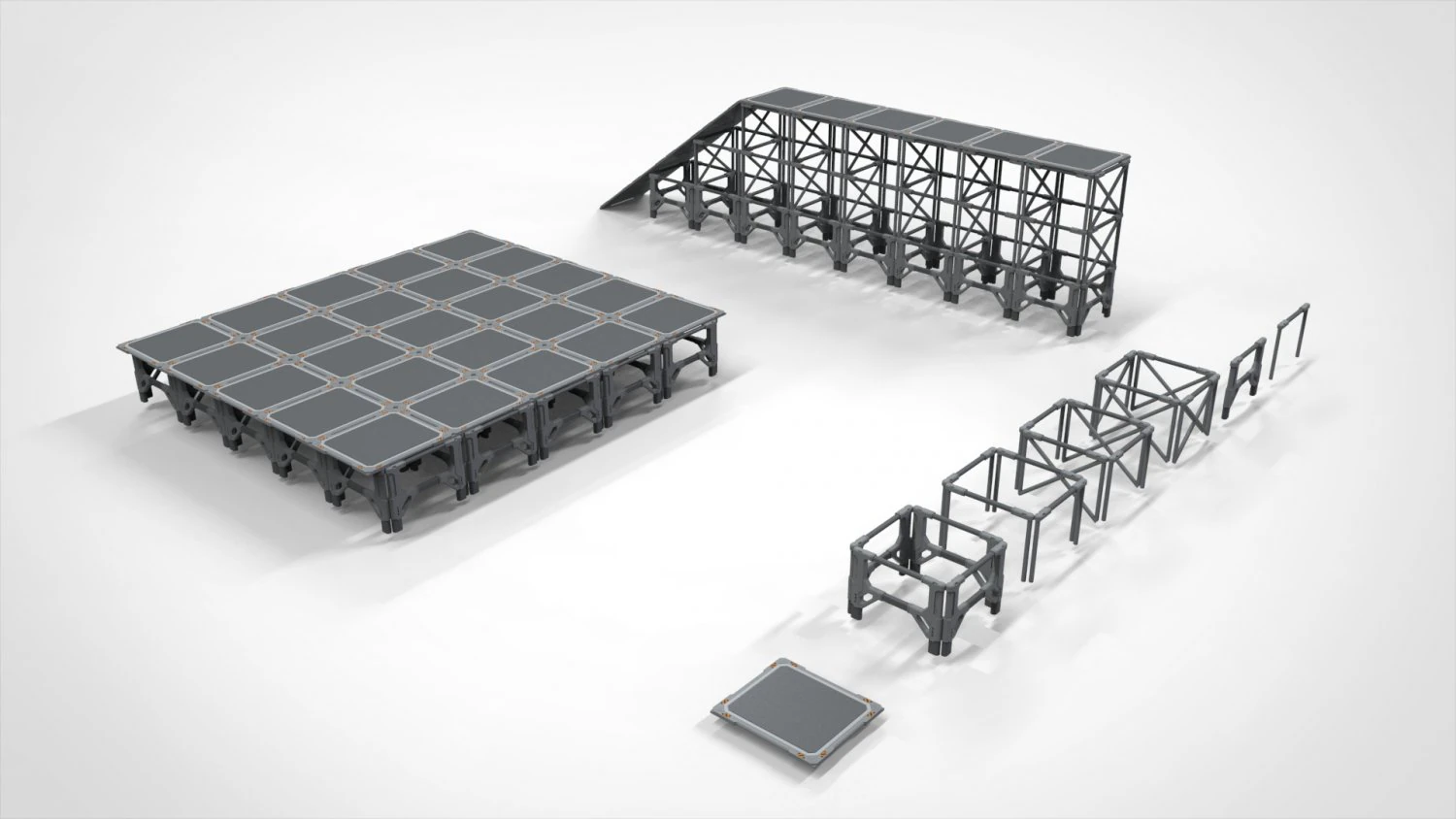 Ambiente modular de fic&ccedil;&atilde;o cient&iacute;fica 4 Modelo 3D .c4d .max .obj .3ds .fbx .stl .blend 